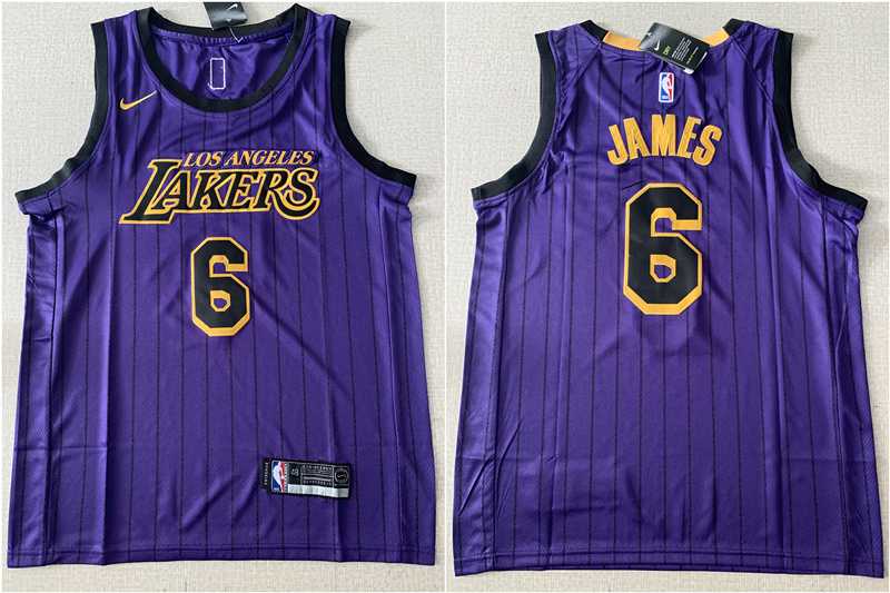 Lakers 6 Lebron James Purple City Edition Nike Swingman Jersey,We sell and wholesale Lakers 6 Lebron James Purple City Edition Nike Swingman Jersey on line form chian!